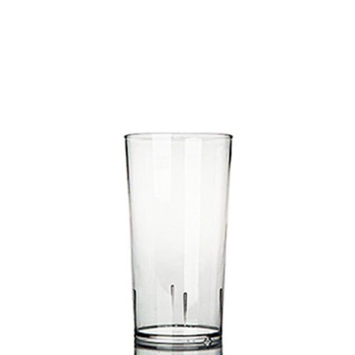 Festivalglas aus Kunststoff mit einem Fassungsvermögen von 35 cl. Dieses transparente Glas kann entweder bedruckt oder graviert werden.